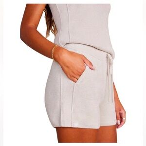 Barefoot Dreams® CozyChic Ultra Lite Rib Inset Short size Large color Stone
